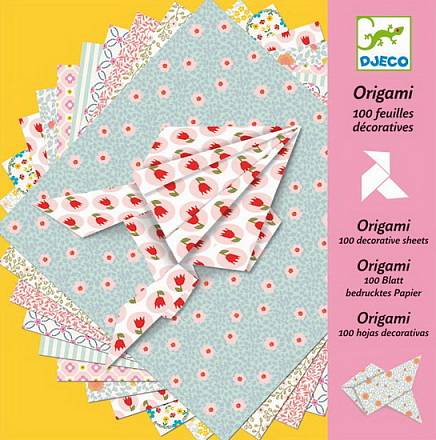 Набор бумаги для Оригами, 100 листов с примерами 